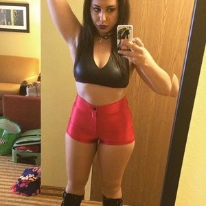 Black Pleather Halter Top